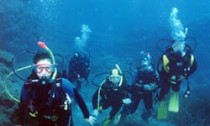 Divers underwater