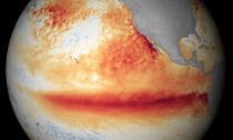 An image showing the 2015 El Niño with rising temperatures in the Pacific