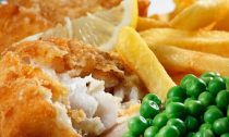 fish and chips dinner in newspaper