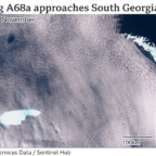 Iceberg bearing down on South Georgia